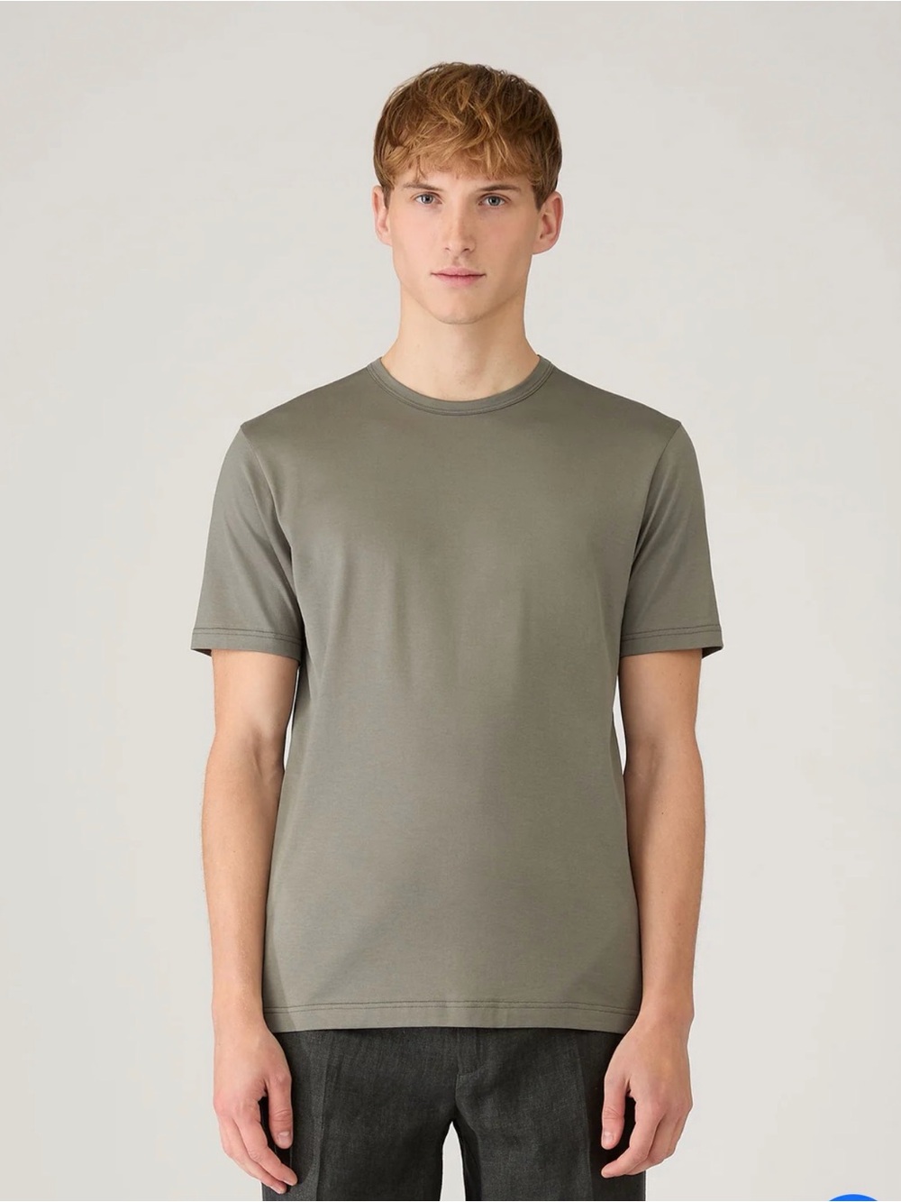 Sunspel Classic T-Shirt NWT Made in England Supima Cotton Olive Khaki M